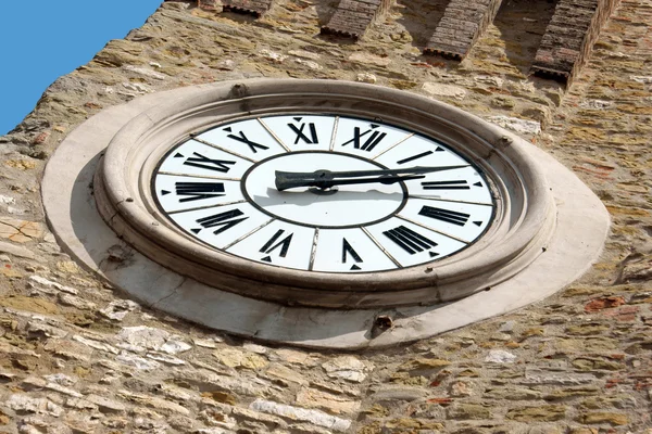 Passignano sul Trasimeno relógio torre detalhe — Fotografia de Stock