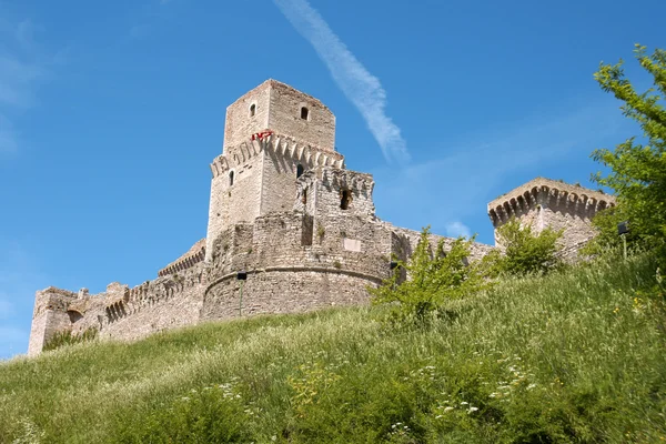 Średniowieczny zamek z Asyżu (Rocca Maggiore) — Zdjęcie stockowe