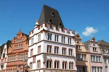 Ancient buildings in the old town of Trier clipart