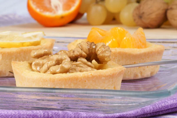 Mini fruit tarts close-up — Stock Photo, Image