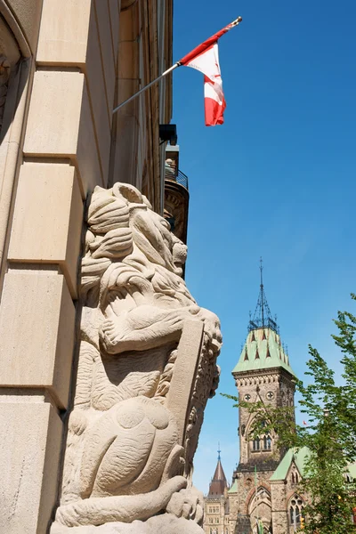 Centralny Urząd pocztowy i Parlamentu w Ottawie — Zdjęcie stockowe