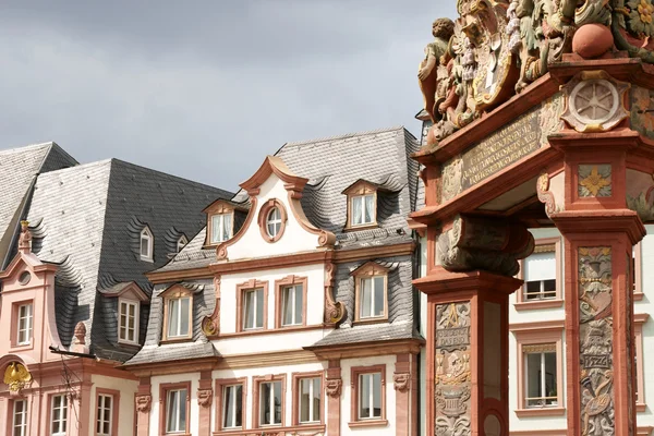 Історичні Будинки Mainz — стокове фото