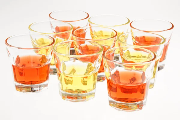 Orange und gelbe Getränke — Stockfoto