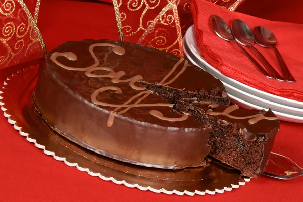 stock image Sacher torte chocolate cake