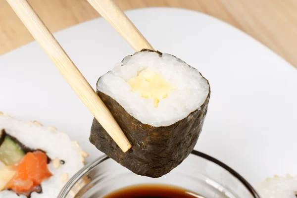 Jíst sushi — Stock fotografie