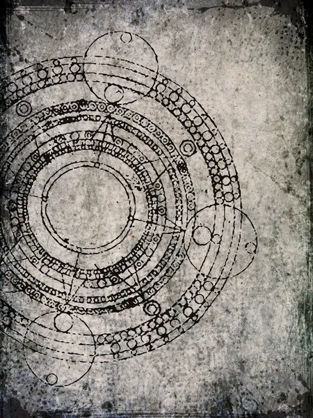 旧羊皮纸与玛雅人的日历 — 图库照片