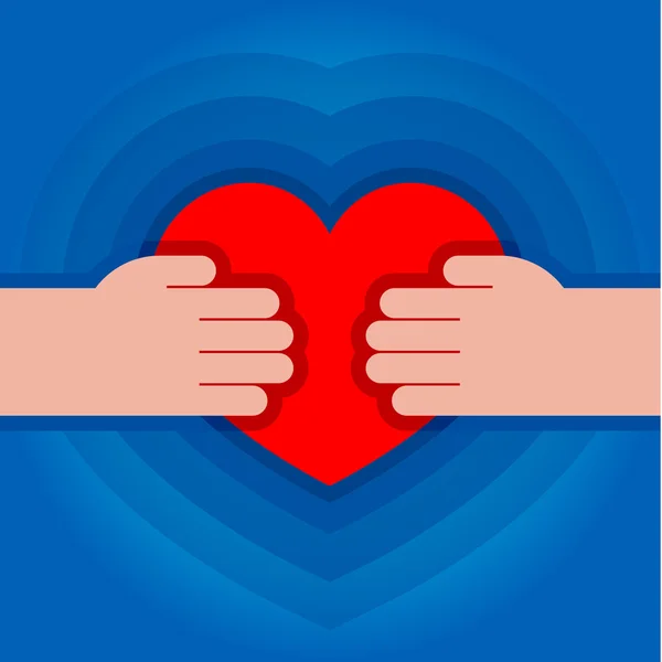 Καρδιά στα χέρια — Διανυσματικό Αρχείο