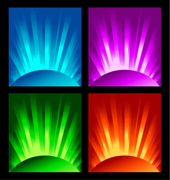 Illustration of rays of light — Stock Vector