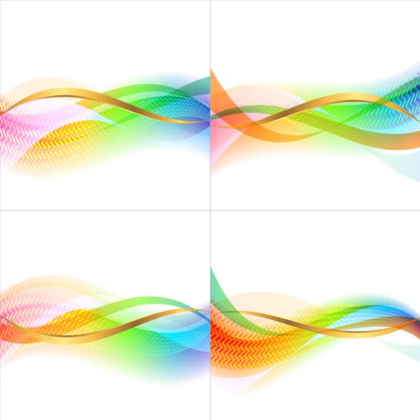Backgrounds for presentation with waves — Stock Vector