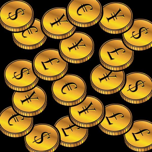 Νόμισμα χρυσά νομίσματα — Διανυσματικό Αρχείο
