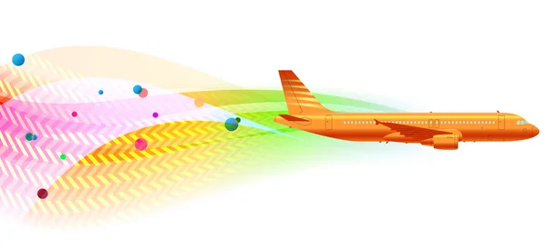 Aéronefs sur fond ondulé — Image vectorielle