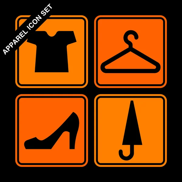 Set di icone di abbigliamento — Vettoriale Stock