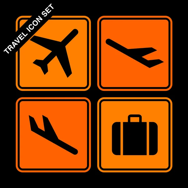 Icono de viaje conjunto — Vector de stock