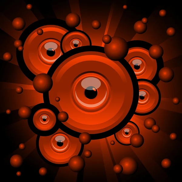 Abstraktní ilustrace červené výbuchu — Stockový vektor