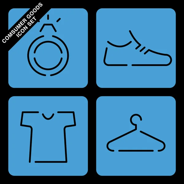 Consumer goods icon set — Stock Vector