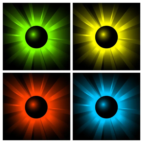 发光颜色的球的插图 — 图库矢量图片