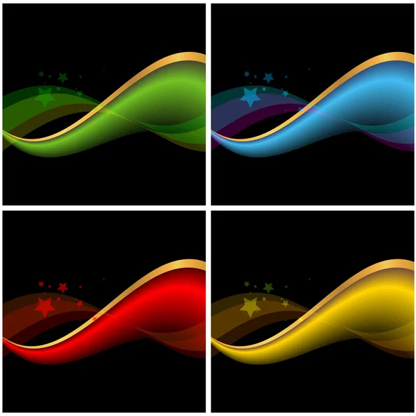 Set of abstract banners — Stock Vector