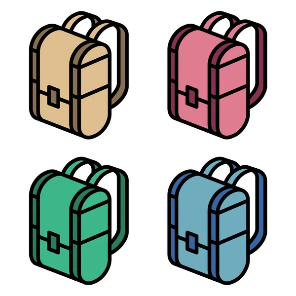 Renkli sırt çantası — Stok Vektör