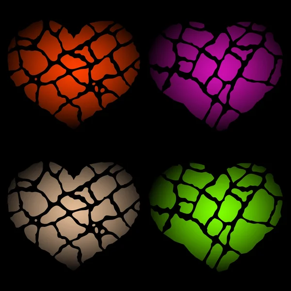 Coeurs brisés — Image vectorielle
