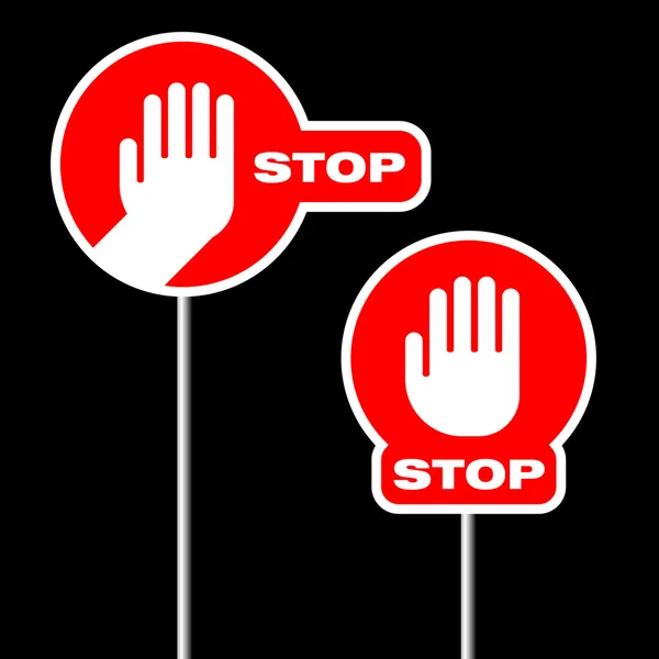 Alternative road stop signs — Stock Vector