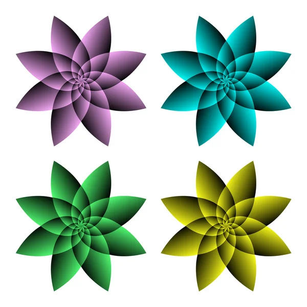 Abstraktní květiny — Stockový vektor