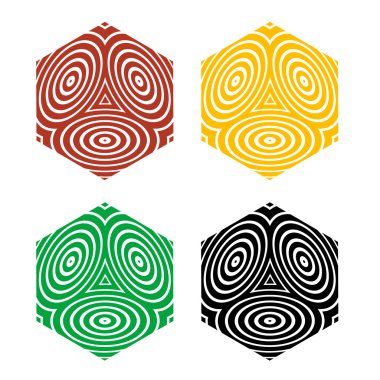 Rhombs with optic patterns clipart