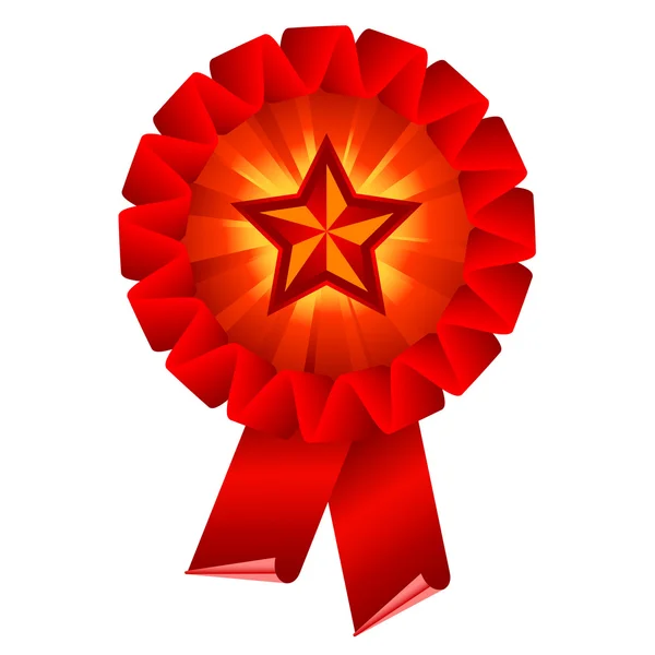 Award ribbon rosette — Stock Vector