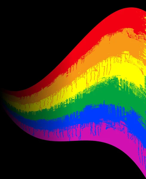Drapeau gay ondulé — Image vectorielle