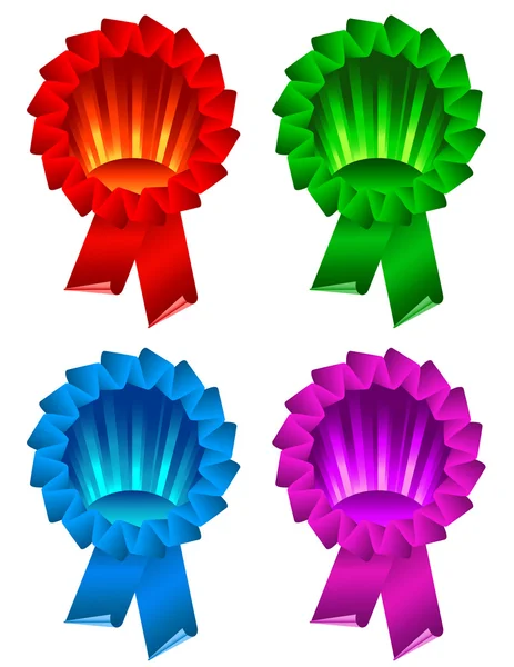 Award ribbon rosette — Stock Vector