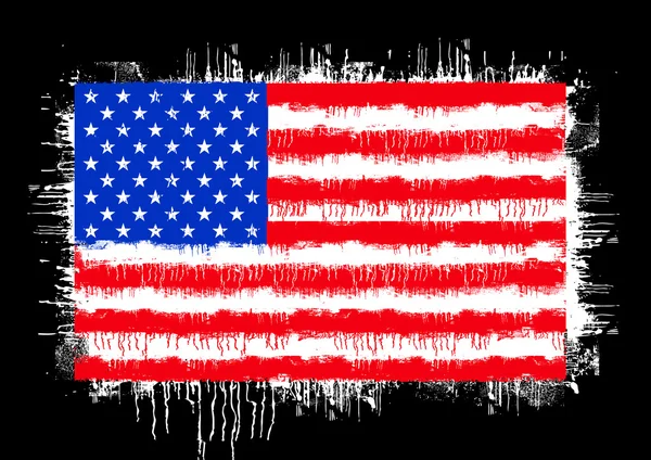 Grunge flagga Amerikas förenta stater — Stock vektor
