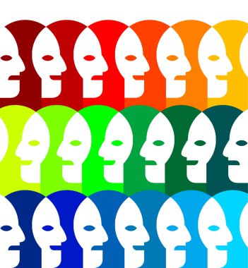 Wallpaper pattern of heads clipart