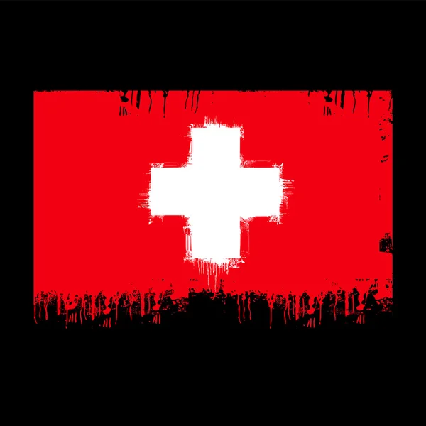 瑞士国旗 — 图库矢量图片