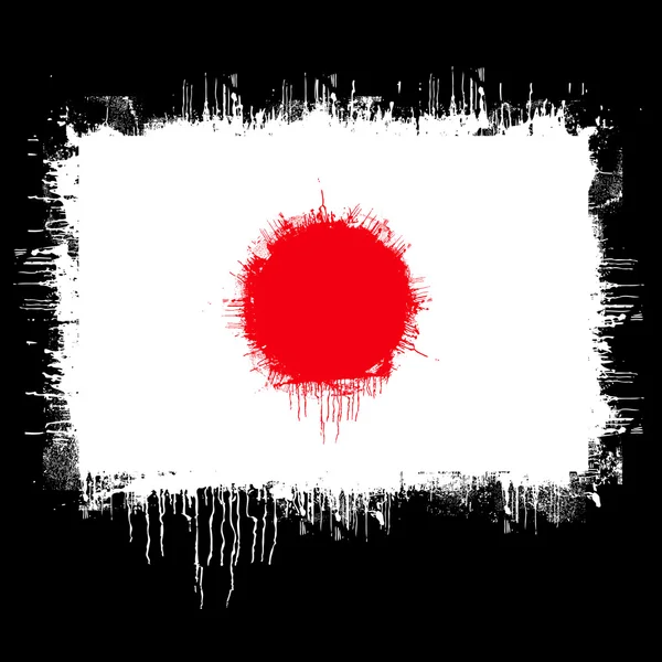 Flagge Japans — Stockvektor