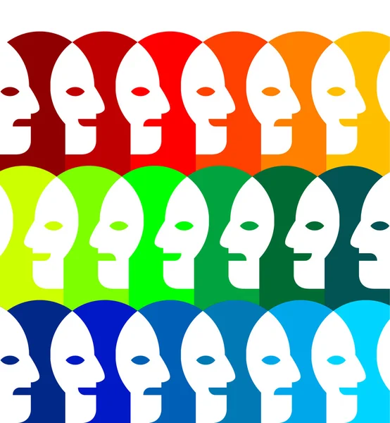 Modèle de papier peint de têtes — Image vectorielle