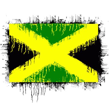 Flag of jamaica clipart