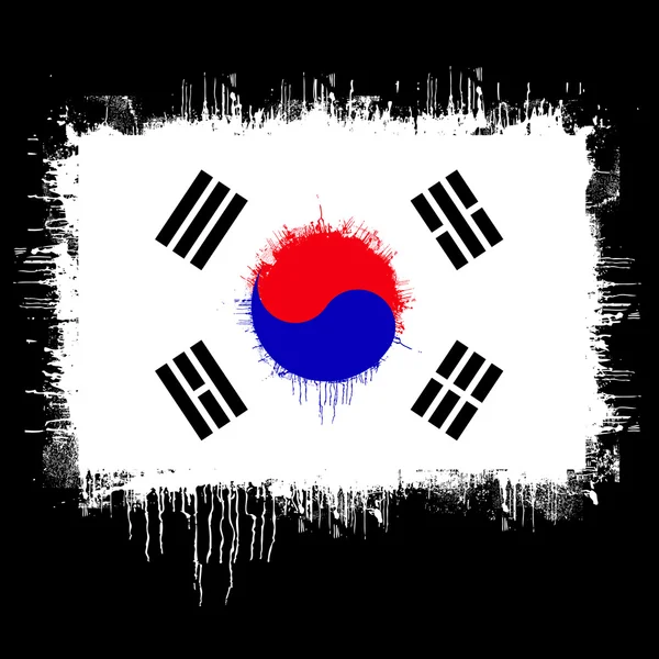 Zászló Dél-Korea — Stock Vector