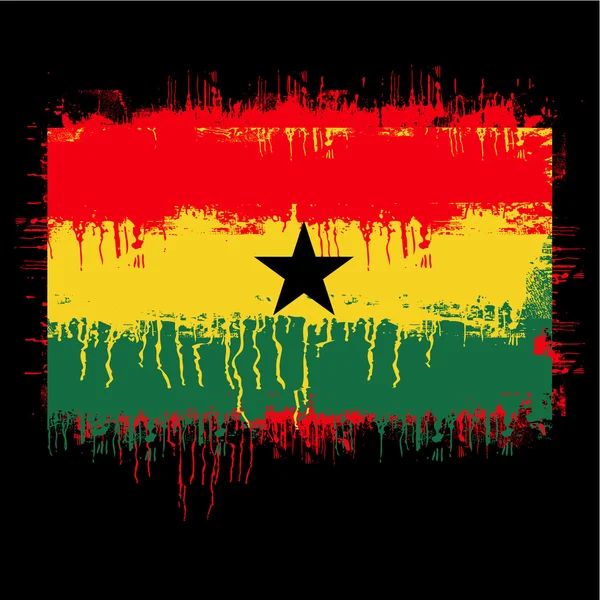 Bandera de Ghana — Vector de stock