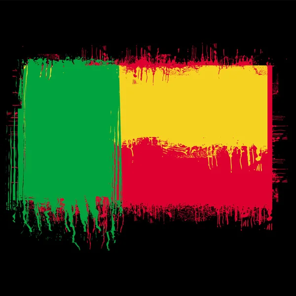 Flagge von Benin — Stockvektor