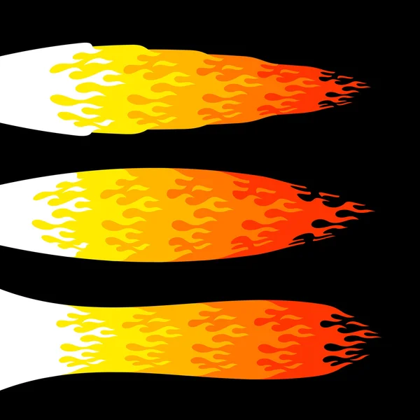 Fireball flames — Stock Vector