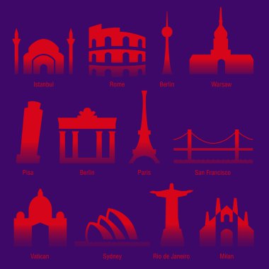Cities of the world clipart