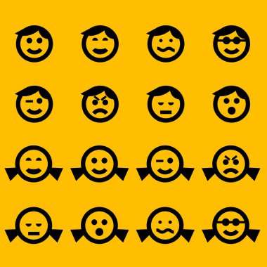 Smiley symbols clipart