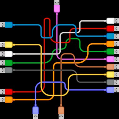 Usb plugs clipart