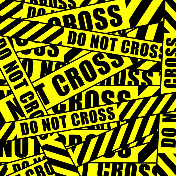 Do not cross tape — Stock Vector
