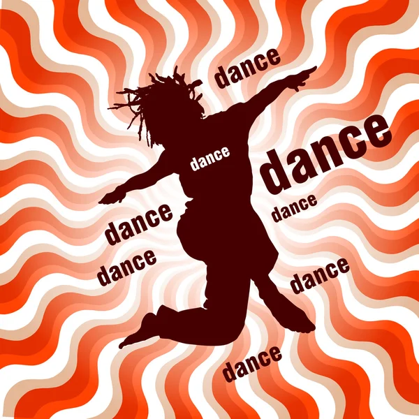 Силует танцюючої жінки — стоковий вектор