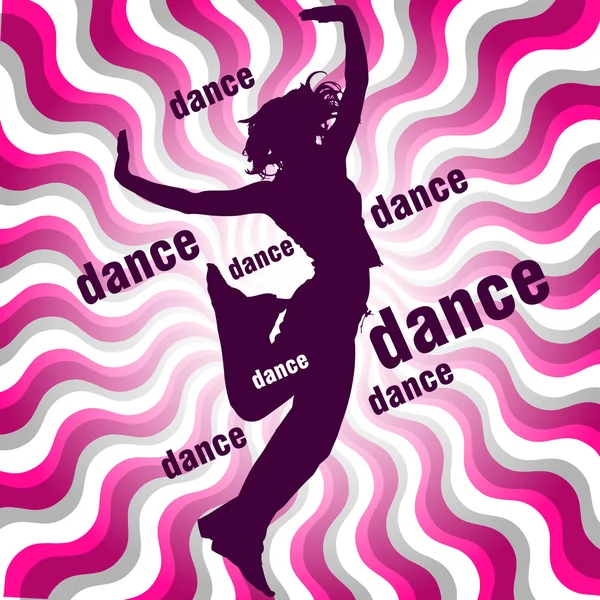 Silueta tančící ženy — Stockový vektor