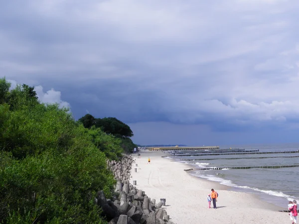 Mar Báltico no verão tempo tempestuoso Imagens Royalty-Free