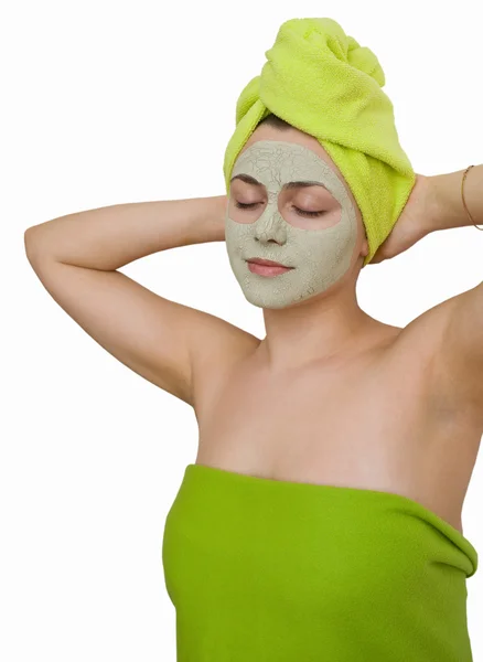 Máscara facial para mulher jovem — Fotografia de Stock