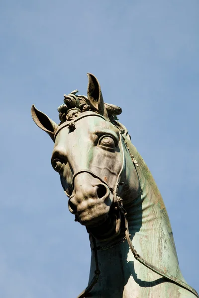 Horse head statue