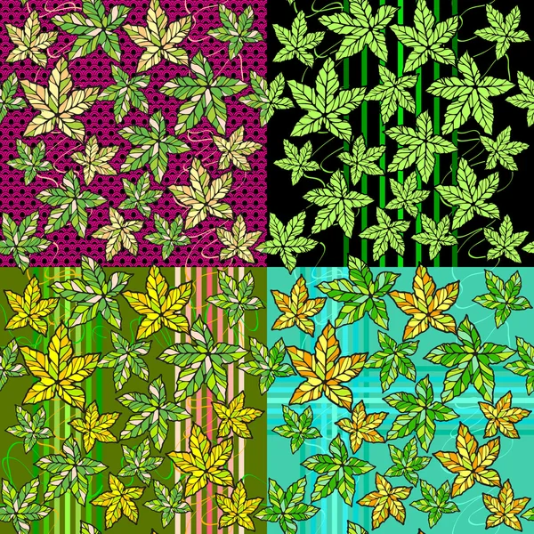 Кленовый лист, бесшовная текстура — стоковый вектор