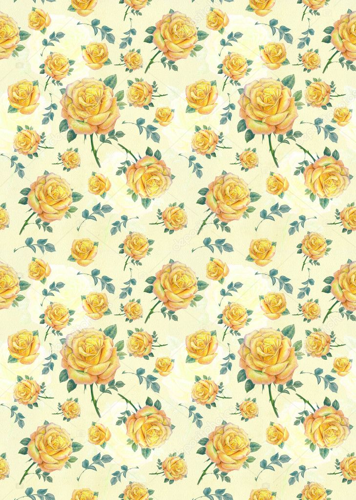 Floral yellow rose background — Stock Photo © Irina_Gureeva #6211581